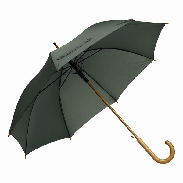 Automatic Wooden Stick Umbrella Boogie - Grey