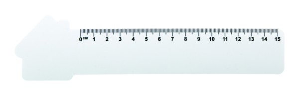 15 Cm Ruler Couler 15, House - White