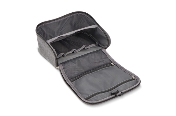 Trousse de toilette de voyage Kora en rPET 300D - Gris