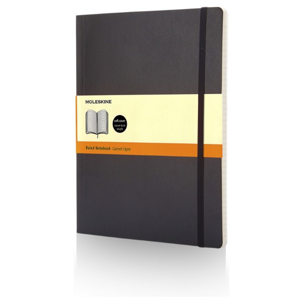 Moleskine Classic XL soft cover notebook - ruled - Solid Black