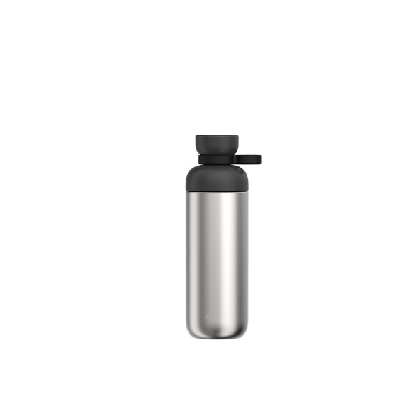 Mepal Vita 700 ml waterfles van gerecycled roestvrij staal - Zwart