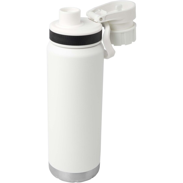 Fortis 700 ml RCS-zertifizierte Kupfer-Vakuum Isolierflasche aus recyceltem Edelstahl (Kohlensäure geeignet) - weiss