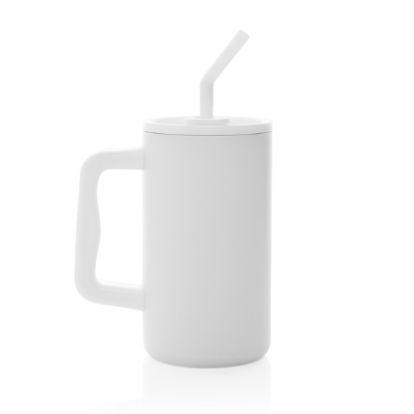 Cube RCS certified recycled steel mug 800ml - White