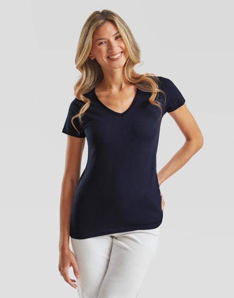 Ladies Valueweight V-Neck T - White / XL