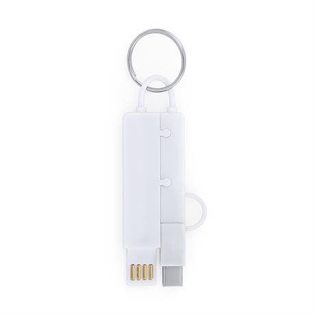 Cargador Llavero 3 En 1 Crux  - BLANCO