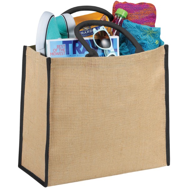 Shopper in juta Large - 25L - Naturale / Nero