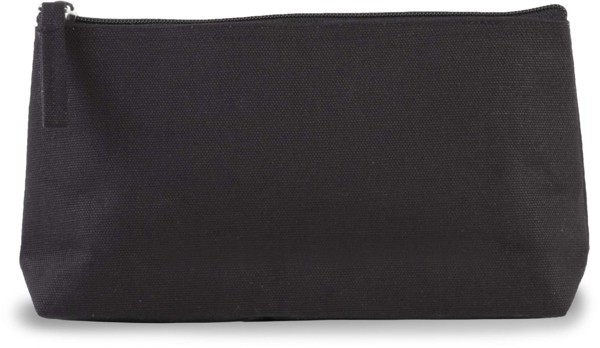Cotton Canvas Toiletry Bag - Black