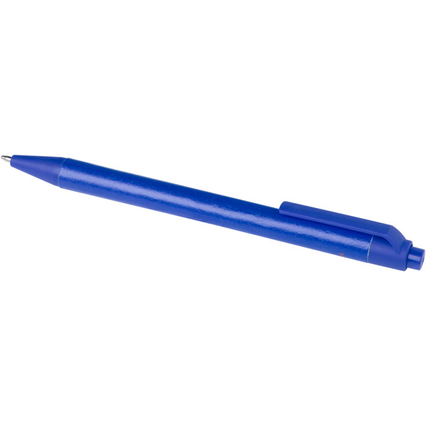 Stylo bille Chartik monochromatique en papier recyclé avec finition mate (encre noire) - Bleu