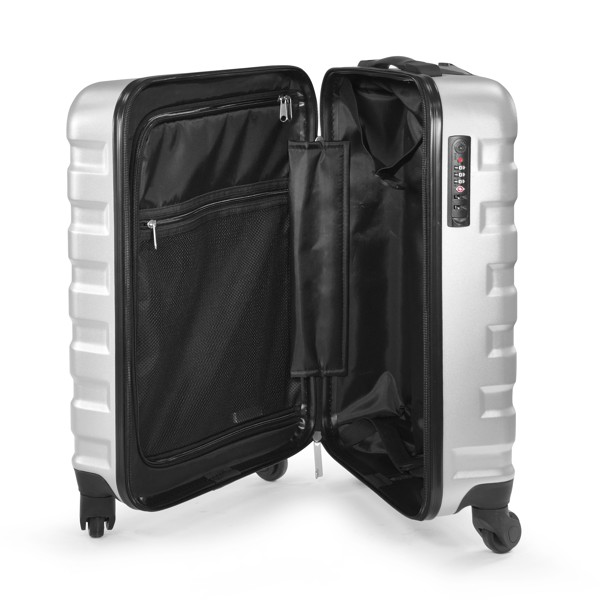 Valise cabine PET ECOFLY - ARGENT