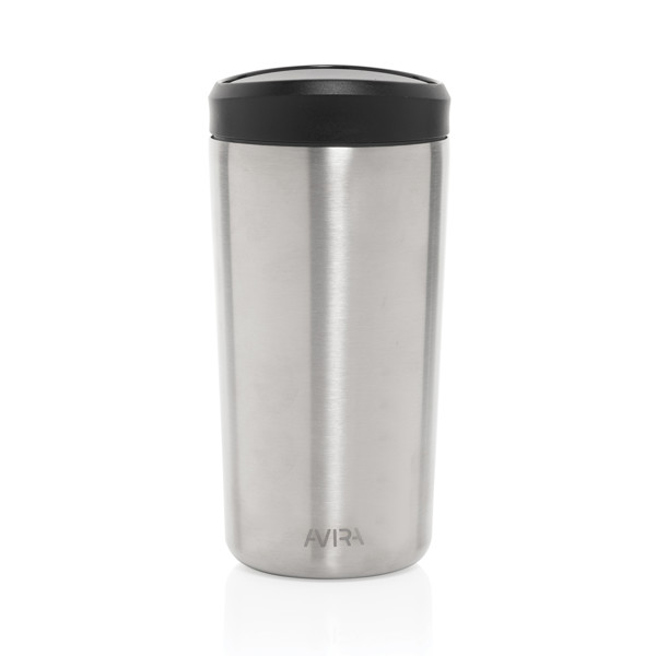Termohrnek 400ml Avira Alix z RCS recykl. nerezové oceli - Stříbrná