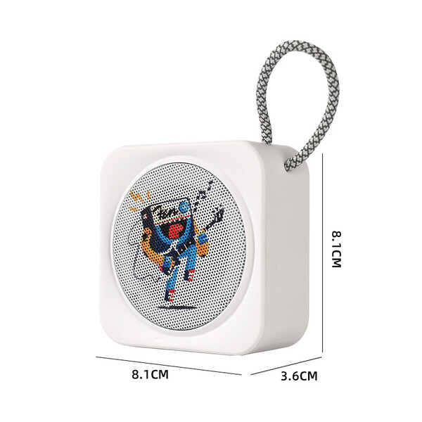 Graphic Bluetooth speaker - WHITE