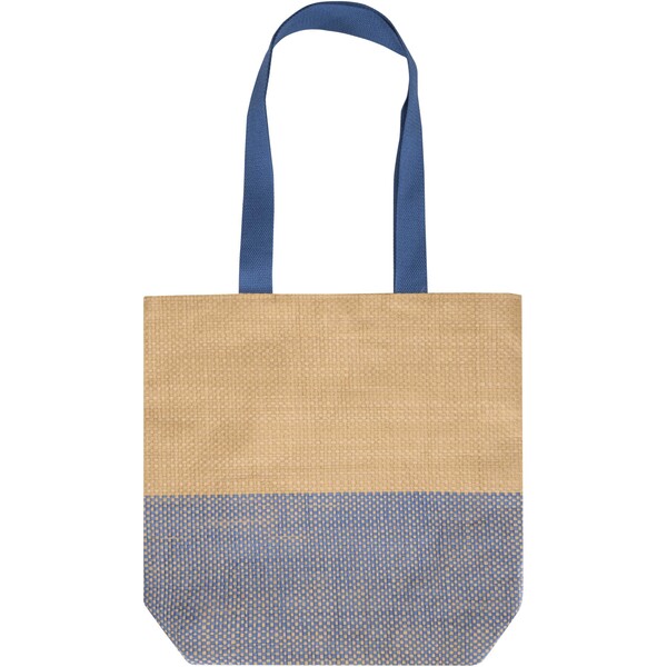 Rhythm straw paper tote bag 10L - Ocean Blue