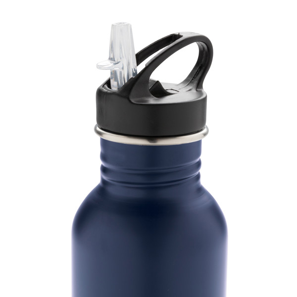 Bouteille Deluxe sport en acier - Bleu Marine