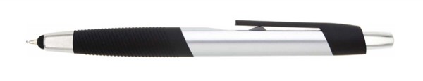 Plastic Ballpoint Pen Tocca- Silver Accerories - Silver/Silver