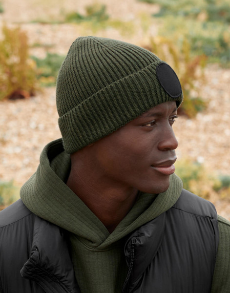 Circular Fashion Patch Beanie - Graphite Grey / Black / ONE SIZE