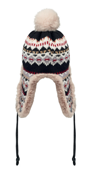Dzianinowa czapka nauszniki Yulong - Czarny