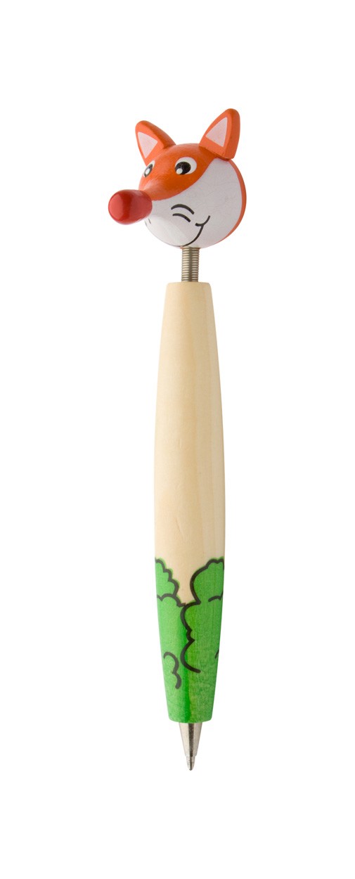 Wooden Ballpoint Pen Zoom, Fox - Beige