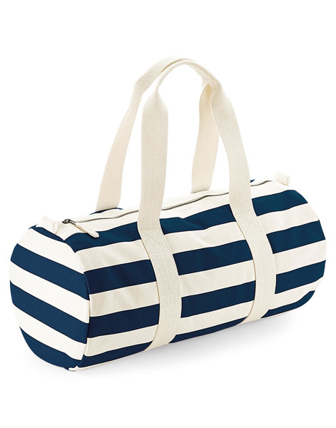 Nautical Barrel Bag - Natural / Navy / ONE SIZE