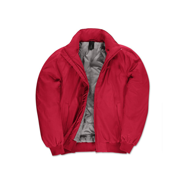 Casaco Crew Bomber Men - Poliéster Pongee - Vermelho / XL