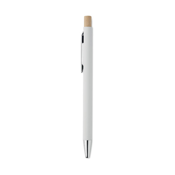 Recycled aluminium ball pen Bergamo - White