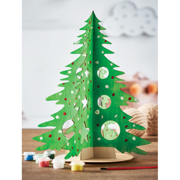 DIY wooden Christmas tree Tree And Paint