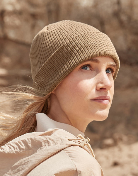 Polylana® Ribbed Beanie - Biscuit / ONE SIZE