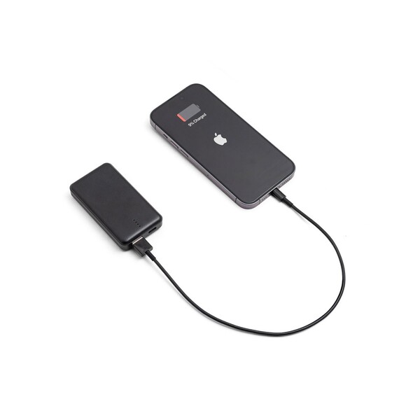 SHERYL. Power banka 4 000 mAh v recyklovaného ABS (100 % rABS) - Čierna