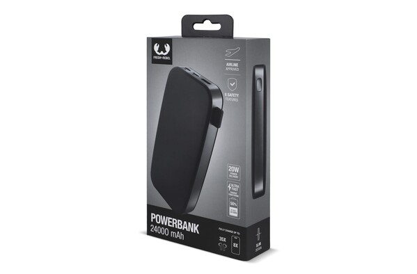 2PB24100 I Fresh 'n Rebel Powerbank 24000 mAh PD USB-C - Dark gun metal