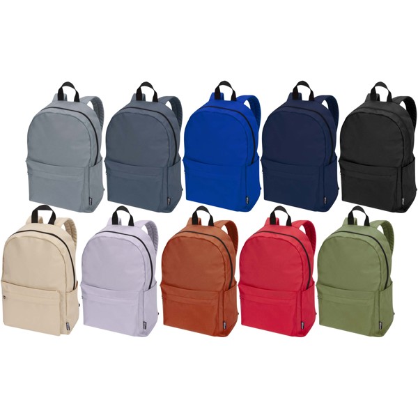 Sac à dos pour ordinateur portable Byron de 16 L et 14" en matériaux recyclés certifiés GRS - Bleu hale