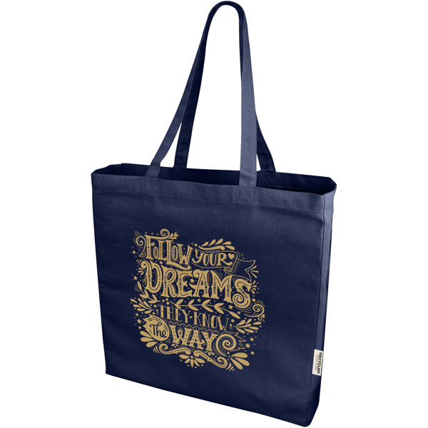 Sac shopping Odessa recyclé GRS de 220 gr/m² capacité 13 litres - Marine