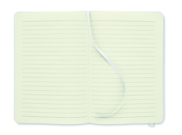 Capa  notebook A5 600D RPET Note Rpet - Branco