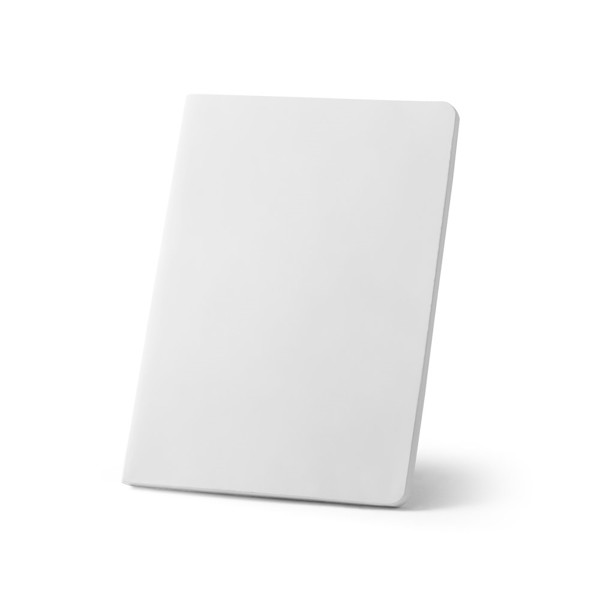 QUEIROS. A5 notepad with water resistant cover - White