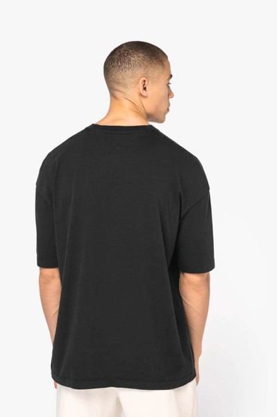 Men's Washed Effect Oversized T-Shirt - Washed Black / S