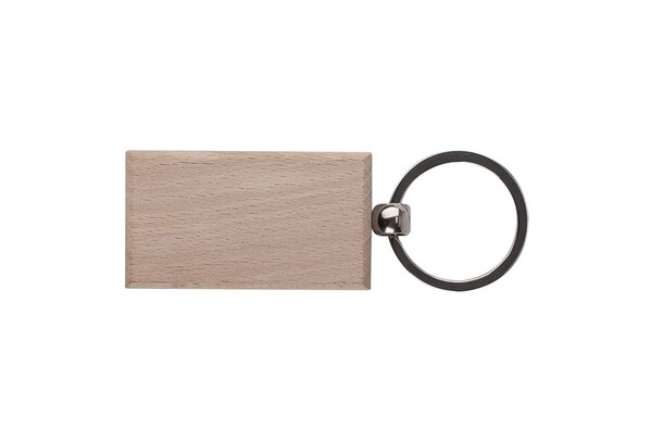 Key ring wood rectangular