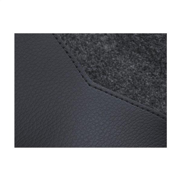 Recycled Felt & Apple Leather Laptop Sleeve 14" - Black