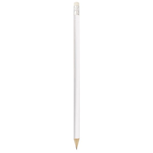 WOODEN PENCIL POINT ERASER - White