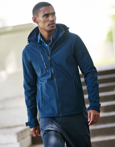 Venturer 3-Layer Hooded Softshell Jacket - Black / Red / M