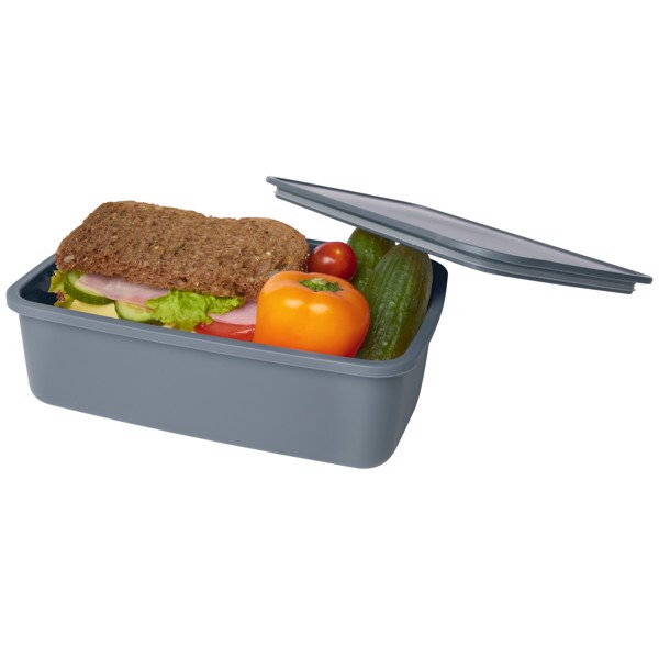 Boîte à lunch Dovi en plastique recyclé - Gris ardoise