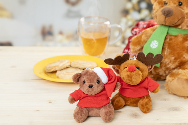 Plush Christmas Teddy Bear Keyring Julnalle