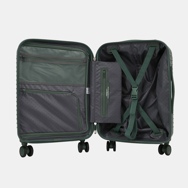 YUNO S FP | Troler cabină 55 cm + buzunar frontal + TSA - Hedgren - Duck Green