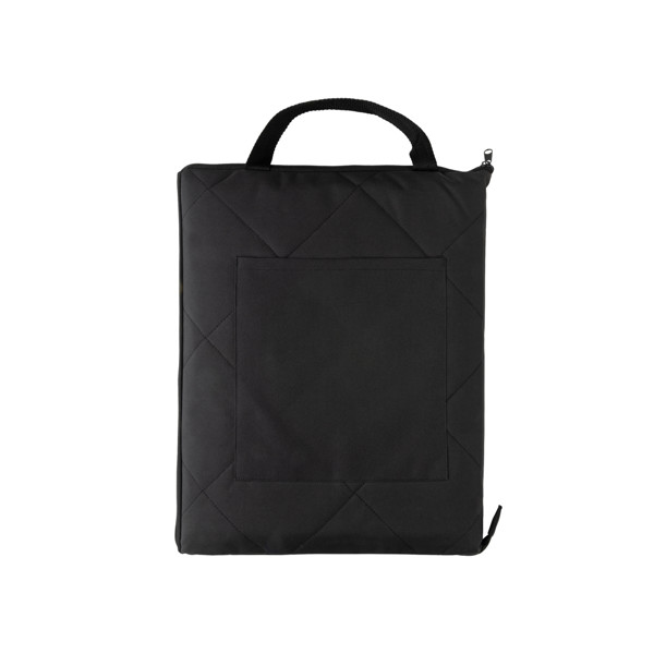 Impact Aware quilted picnic blanket, rPET, 145x130 cm - Black
