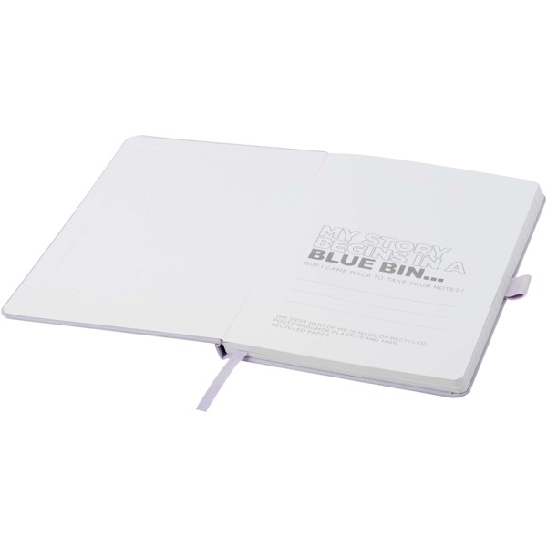 Caderno A5 de papel reciclado com capa RPET "Honua" - Lilás