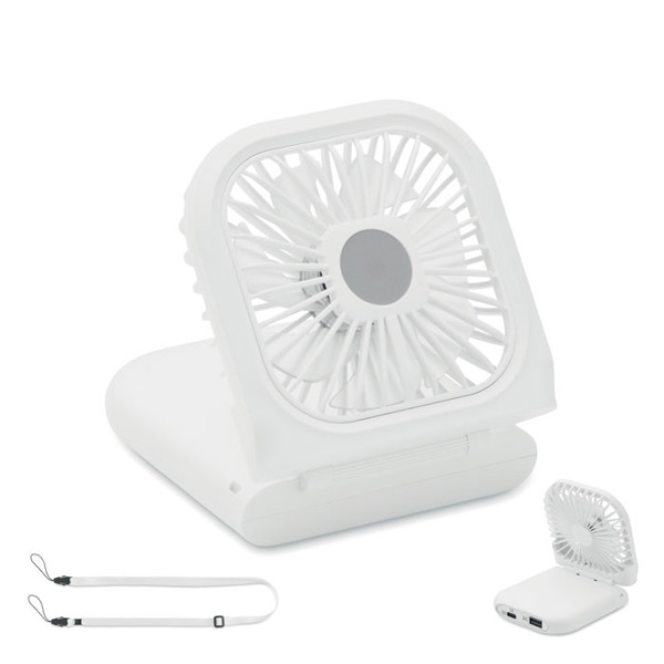 Standfan foldable desk fan, 3000 mAh power bank