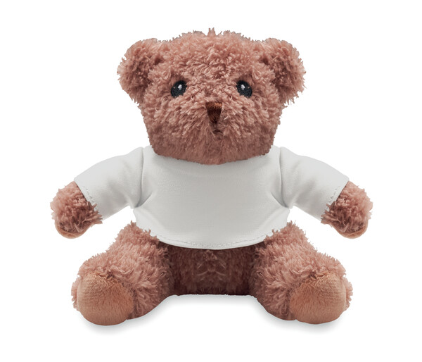Bamse med t-shirt Johnny T - Hvid