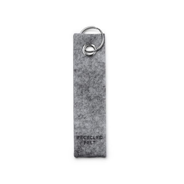 Personalised recycled felt keyring with metal eyelet