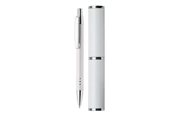 Aluminum ball pen in a tube - White