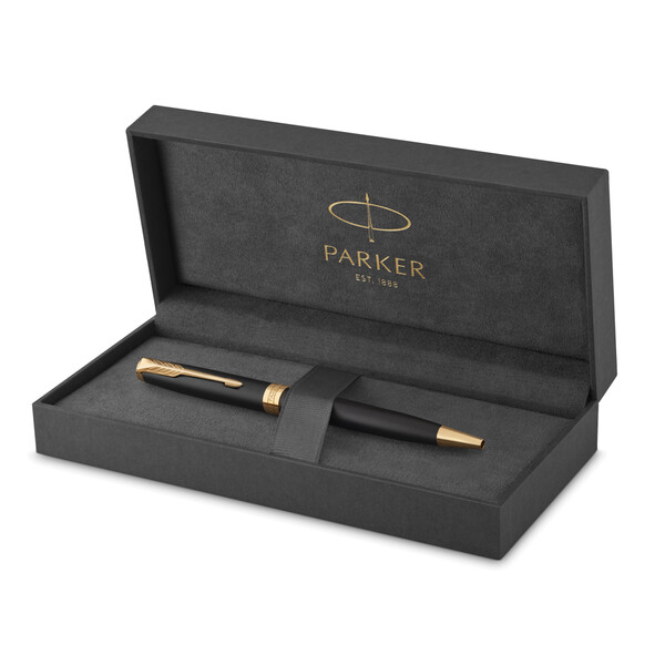 Parker SONNET Ballpoint Pen, Matte Black with Palladium Trim - Gold