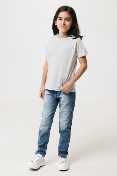 Dětské tričko IQONIQ Koli z recykl. bavlny - Light Heather Grey / 34
