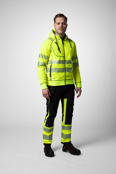 6130 Hoodjacket YELLOW/BLACK L
