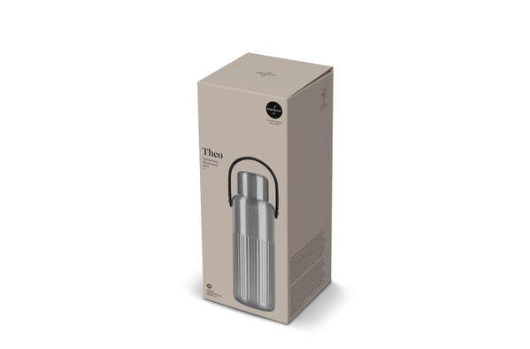 Sagaform Theo Thermal Flask (recyclé) 1 L - Argent